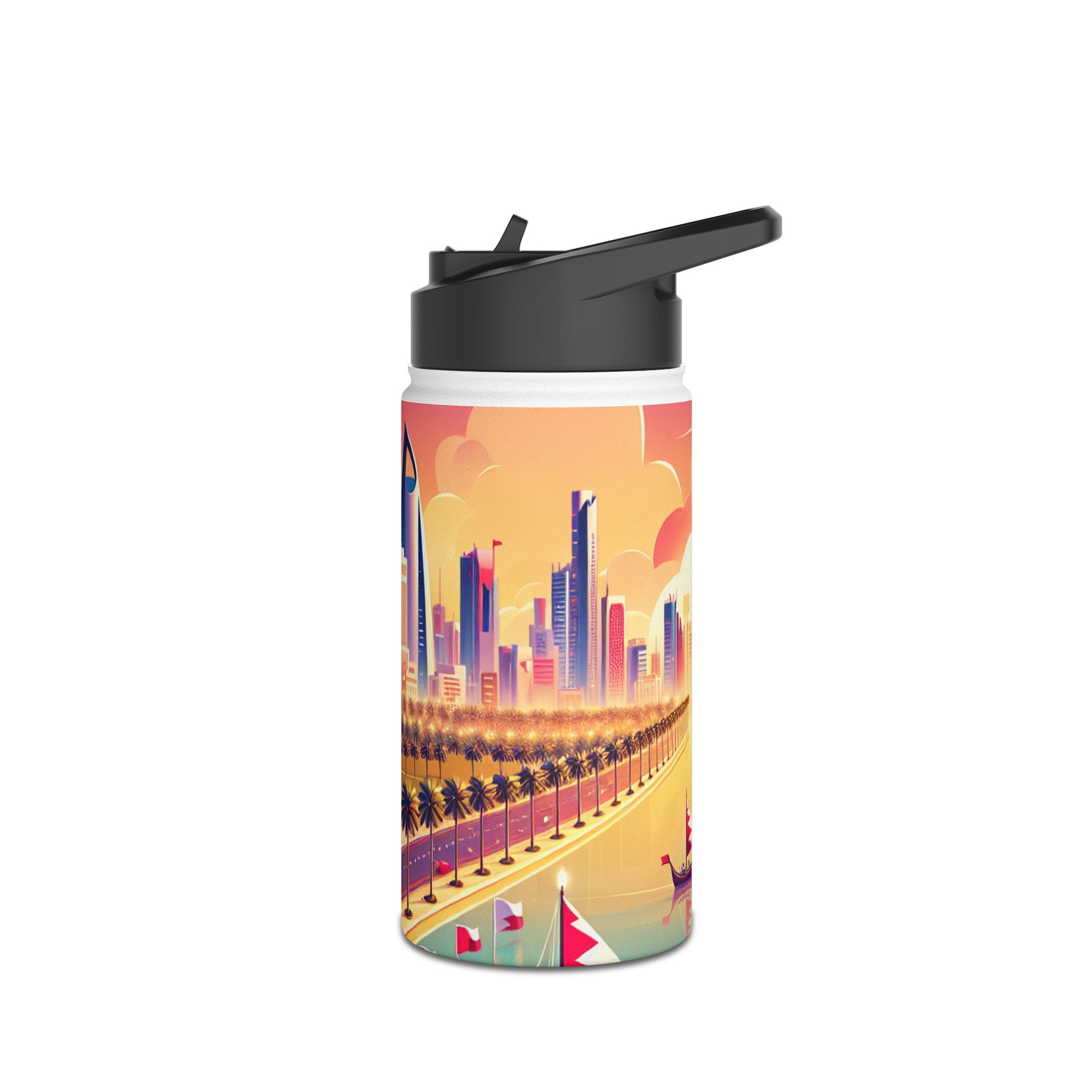 Stainless Steel Water Bottle, Standard Lid I LOVE BAHRAIN
