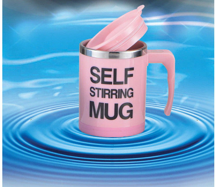 Automatic mixing coffee cup