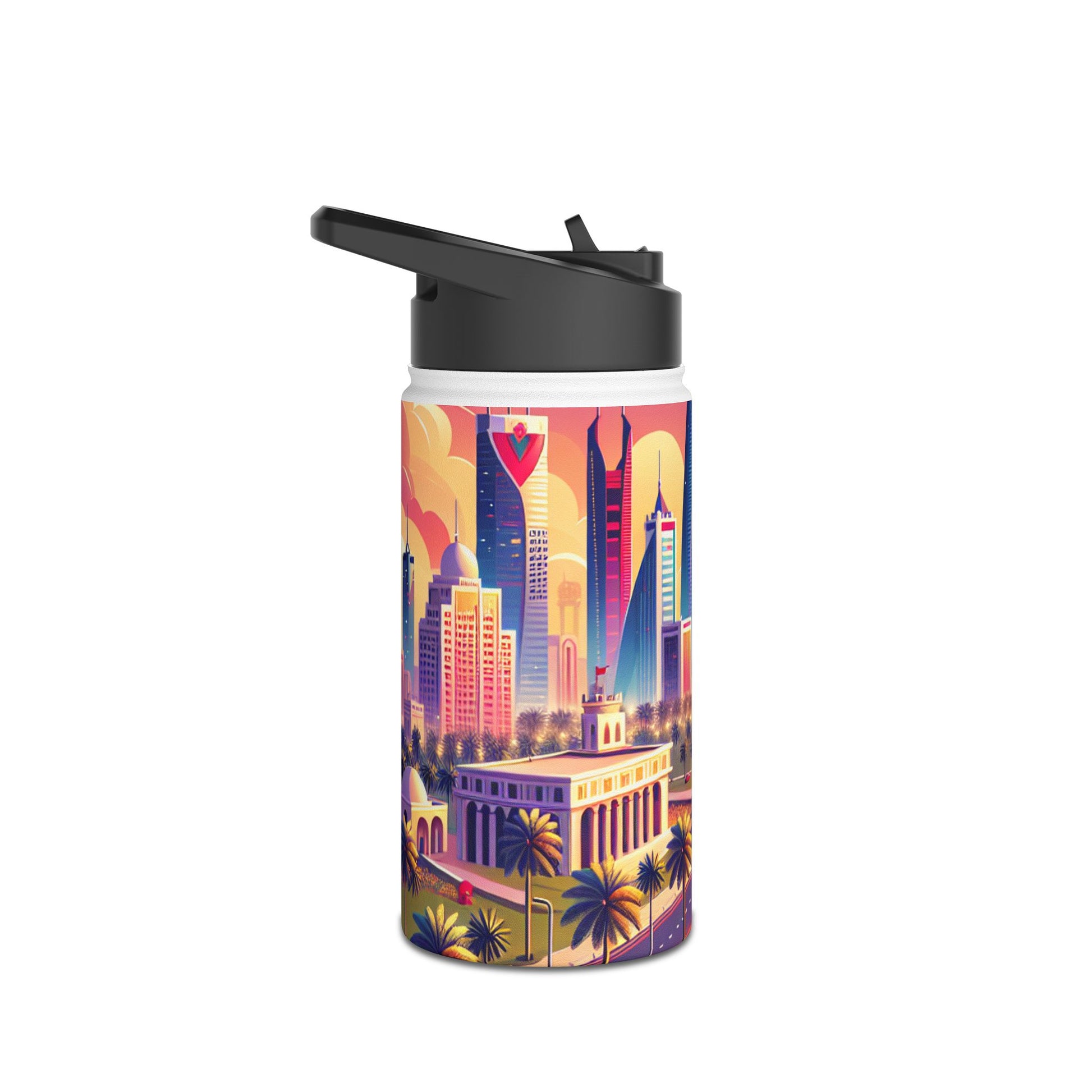Stainless Steel Water Bottle, Standard Lid I LOVE BAHRAIN