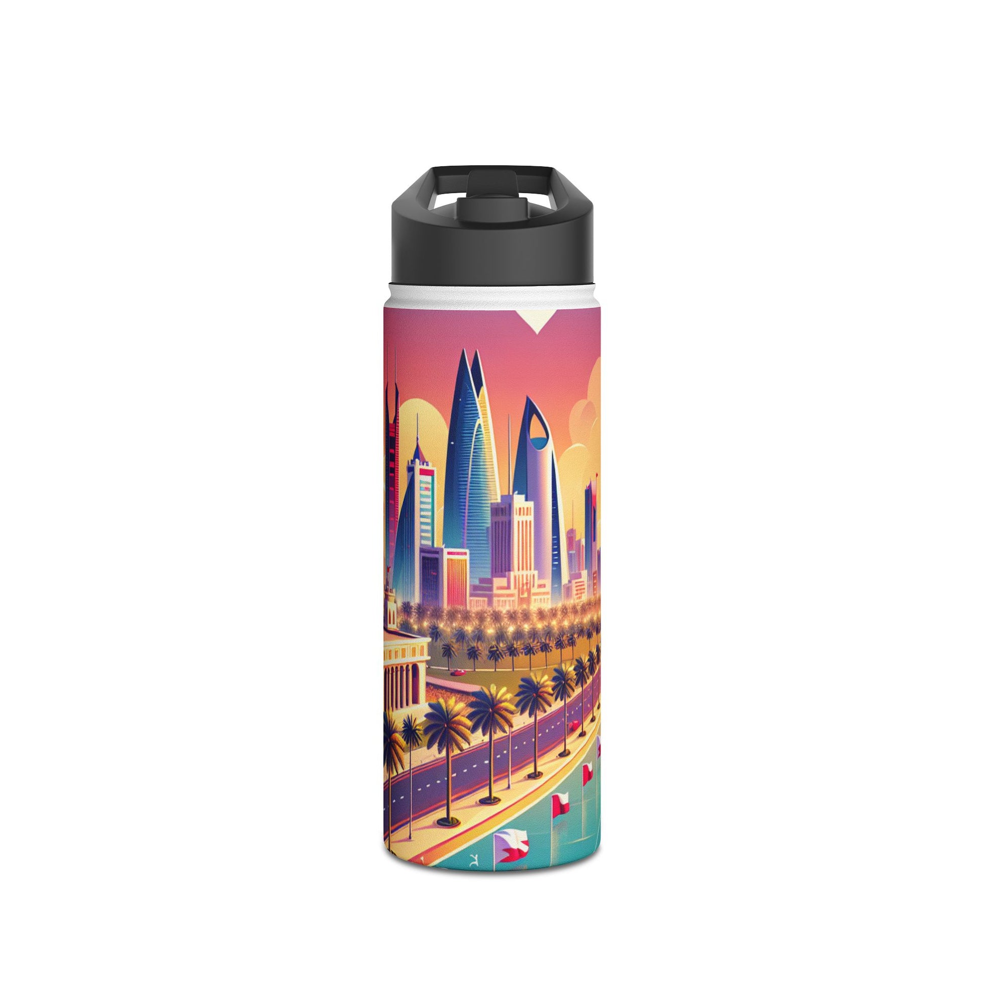 Stainless Steel Water Bottle, Standard Lid I LOVE BAHRAIN