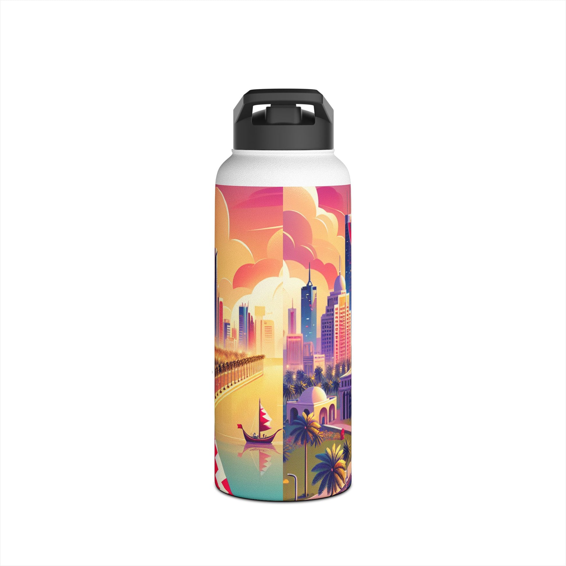 Stainless Steel Water Bottle, Standard Lid I LOVE BAHRAIN