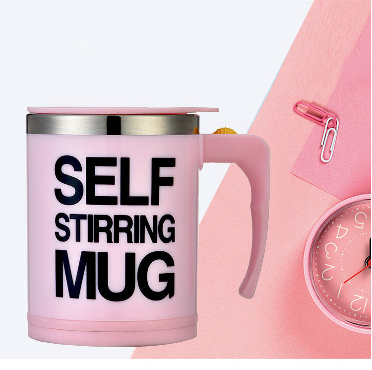 Automatic mixing coffee cup