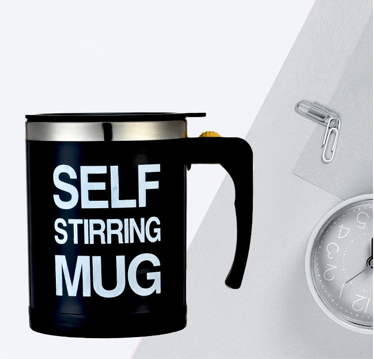 Automatic mixing coffee cup