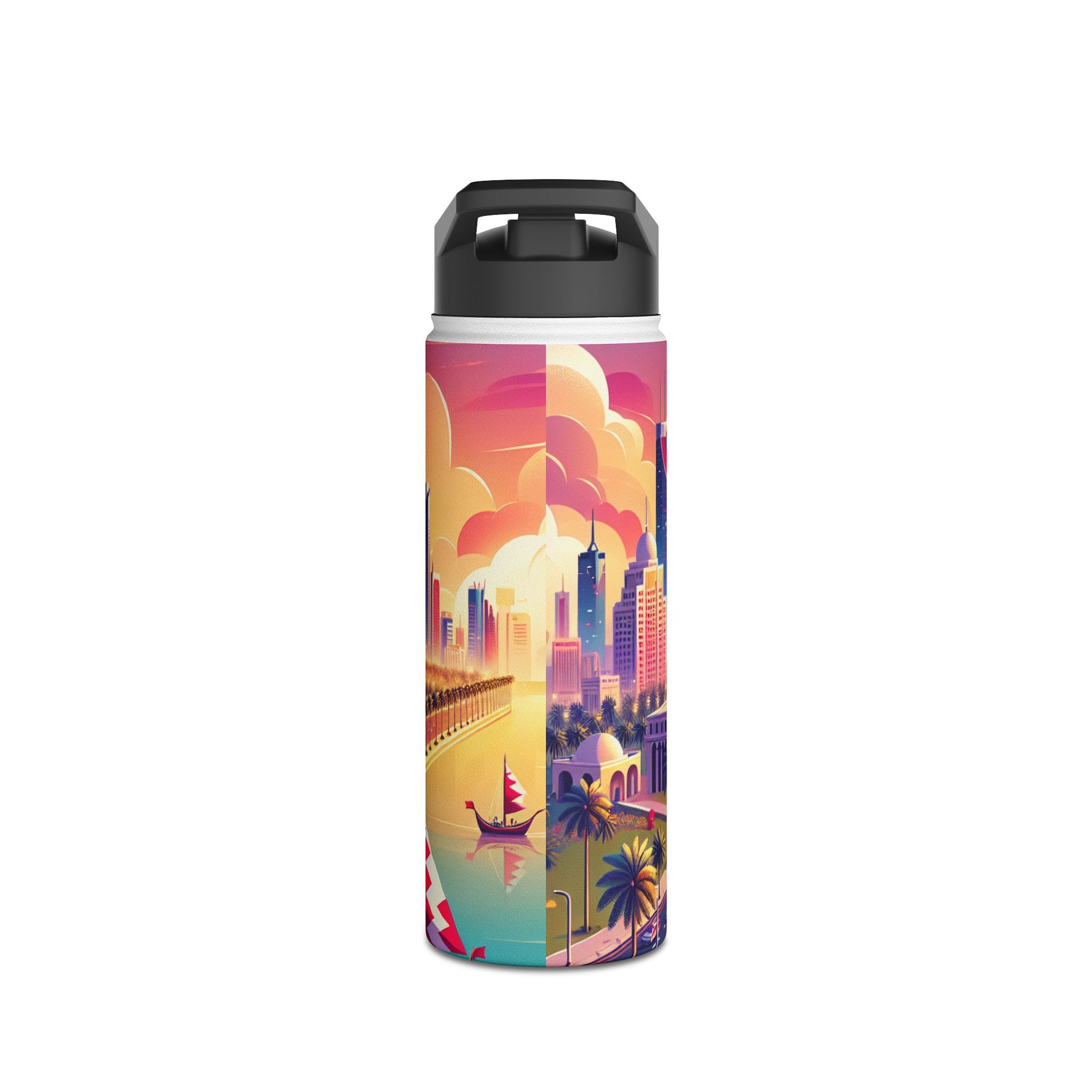 Stainless Steel Water Bottle, Standard Lid I LOVE BAHRAIN