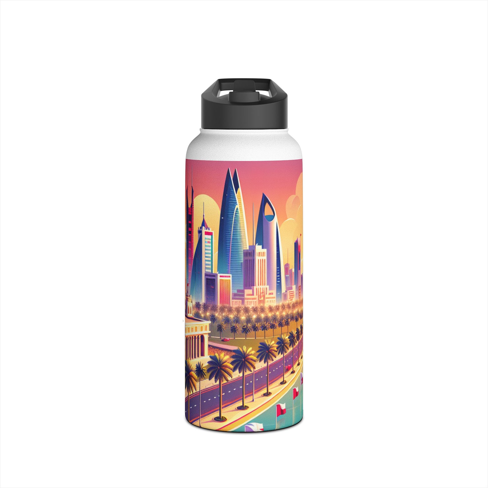 Stainless Steel Water Bottle, Standard Lid I LOVE BAHRAIN