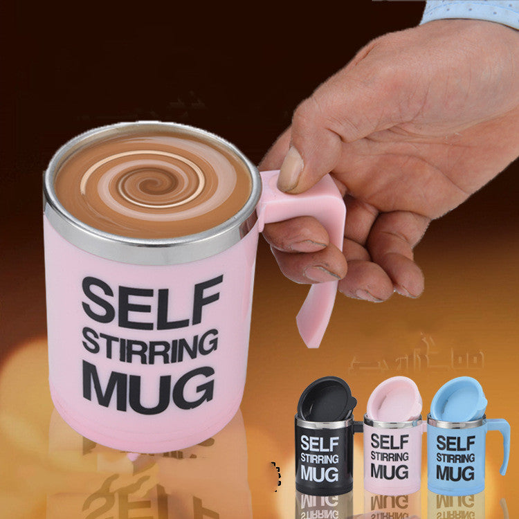 Automatic mixing coffee cup