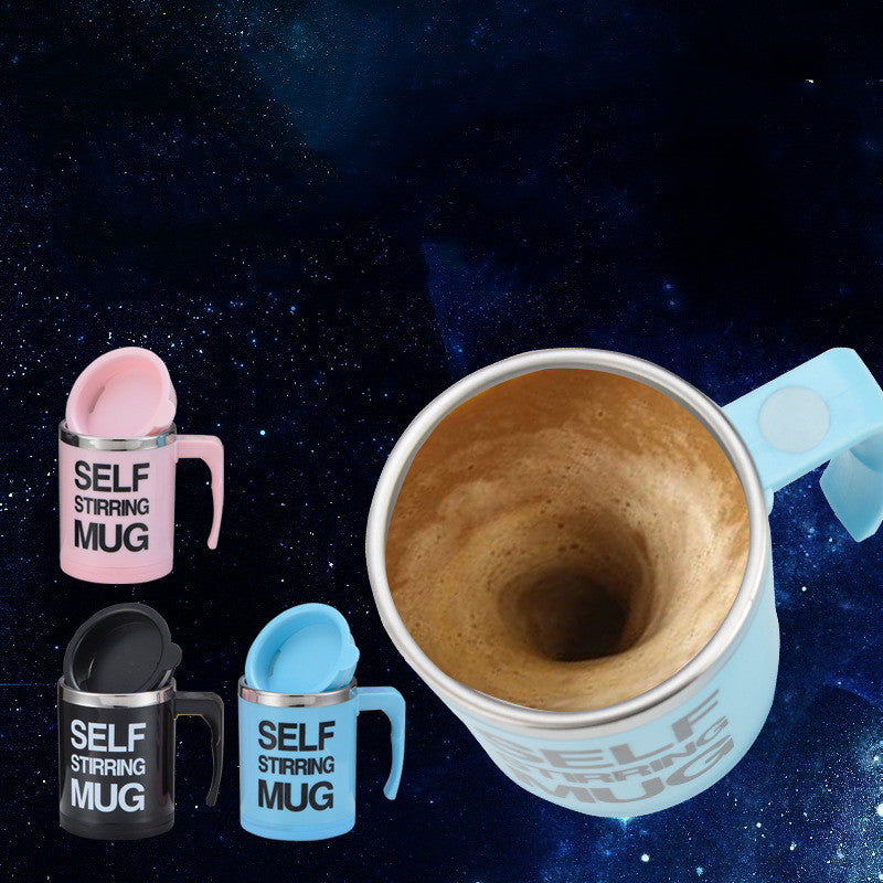 Automatic mixing coffee cup