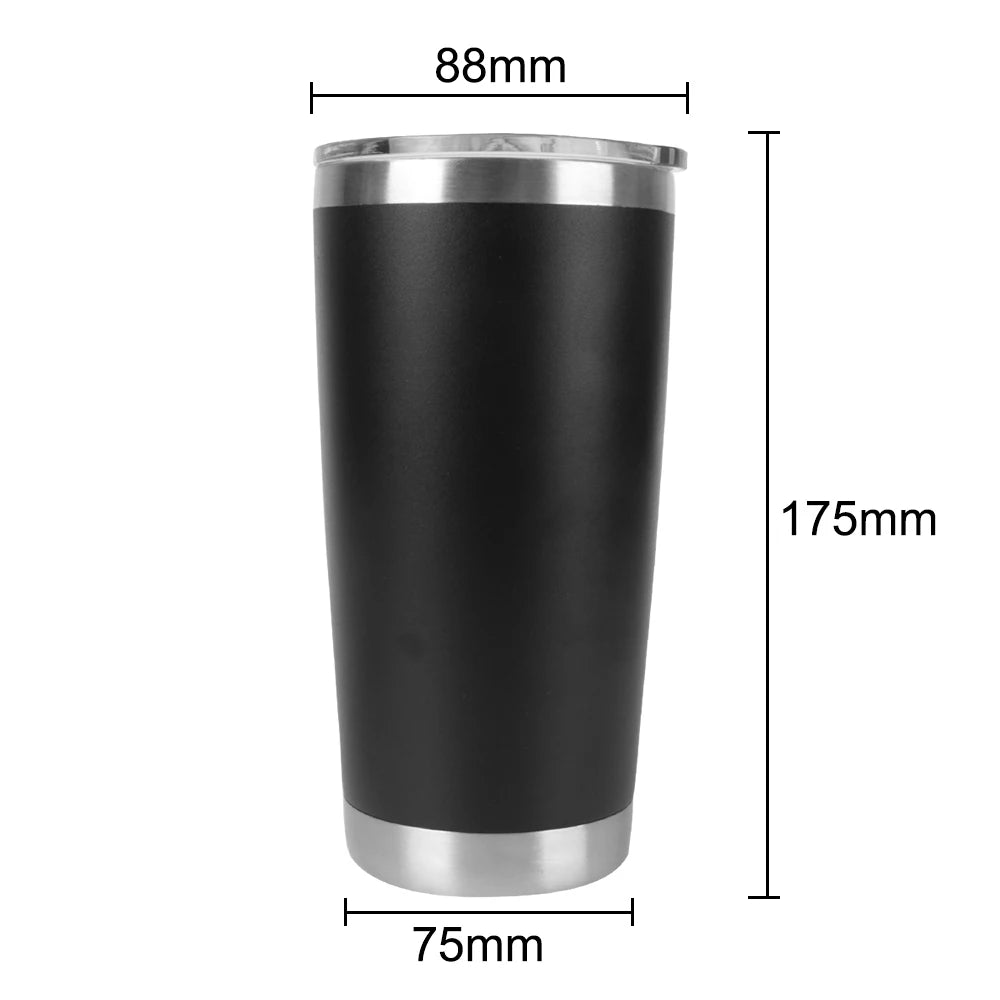 Tumbler 20oz Thermal Mug With Lids Drinkware With Lids Stainless Steel Water Bottle Vacuum Insulated Leakproof Beer Cups