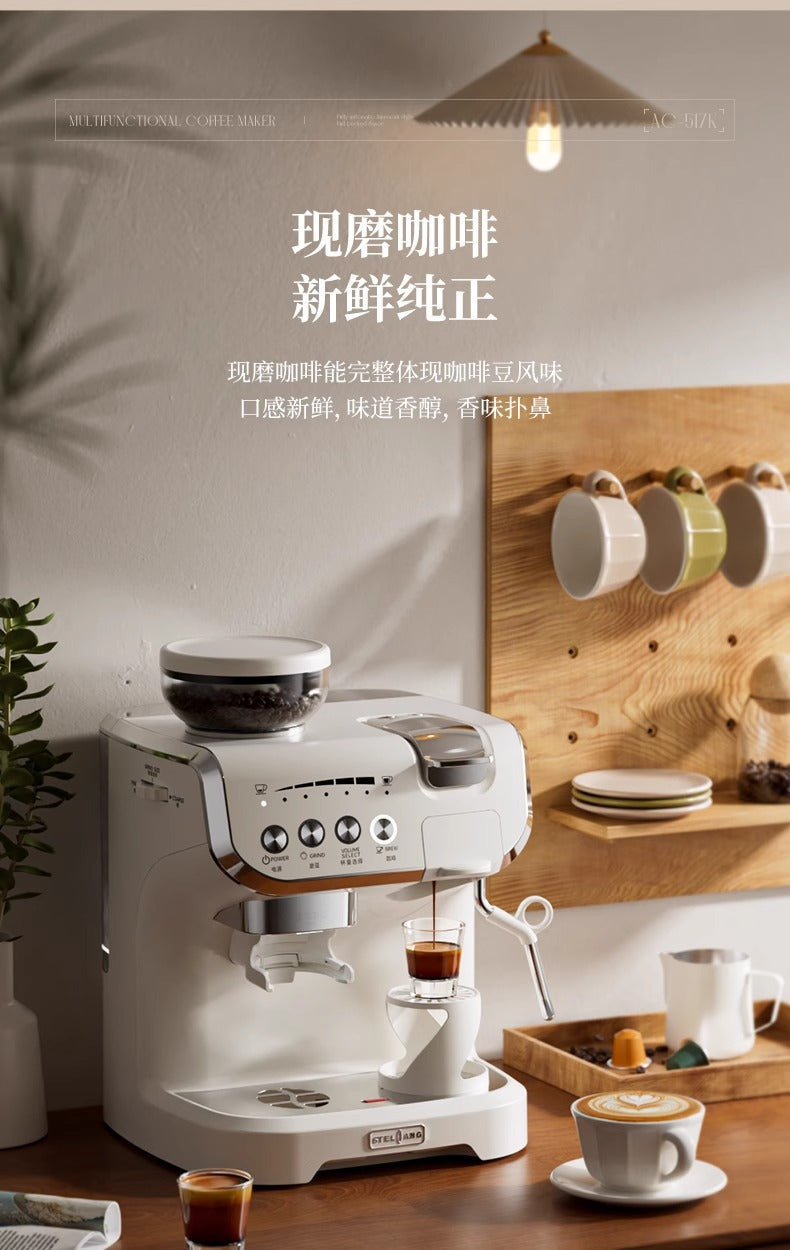 Multifunctional capsule coffee machine