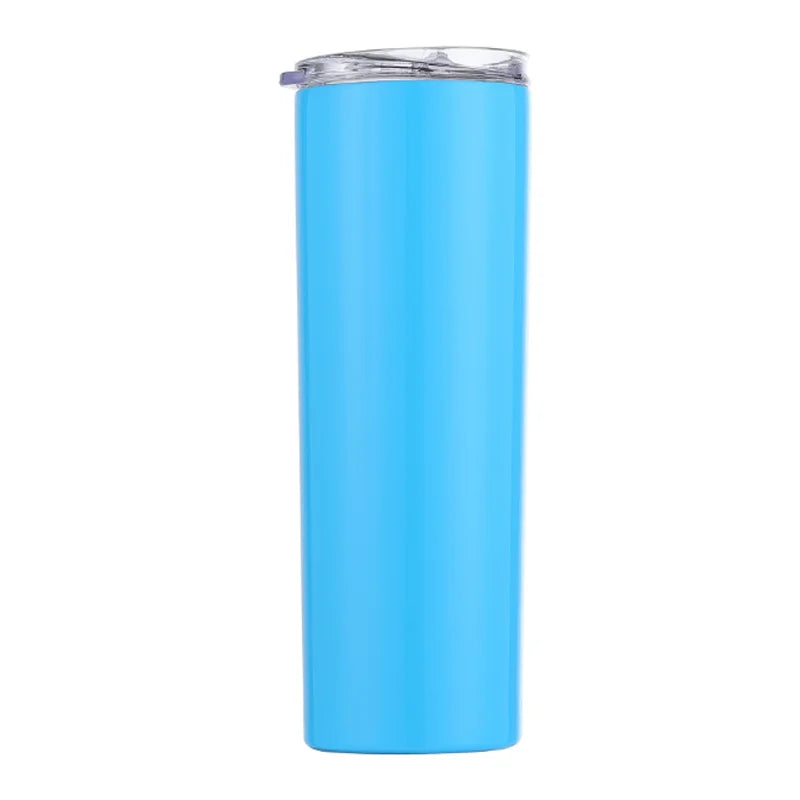 Tumblers 20 oz Skinny Straight Tumbler with Lid  Double Wall Insulated Bulk with Shrink Wrap Film for DIY Gifts