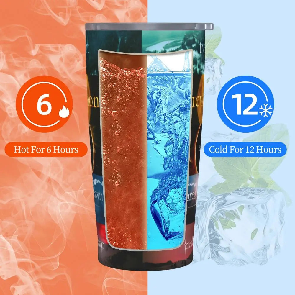 The Twilight Saga Movie Insulated Tumbler with Straws Stainless Steel Thermal Mug Outdoor Travel Thermos Bottle Cup