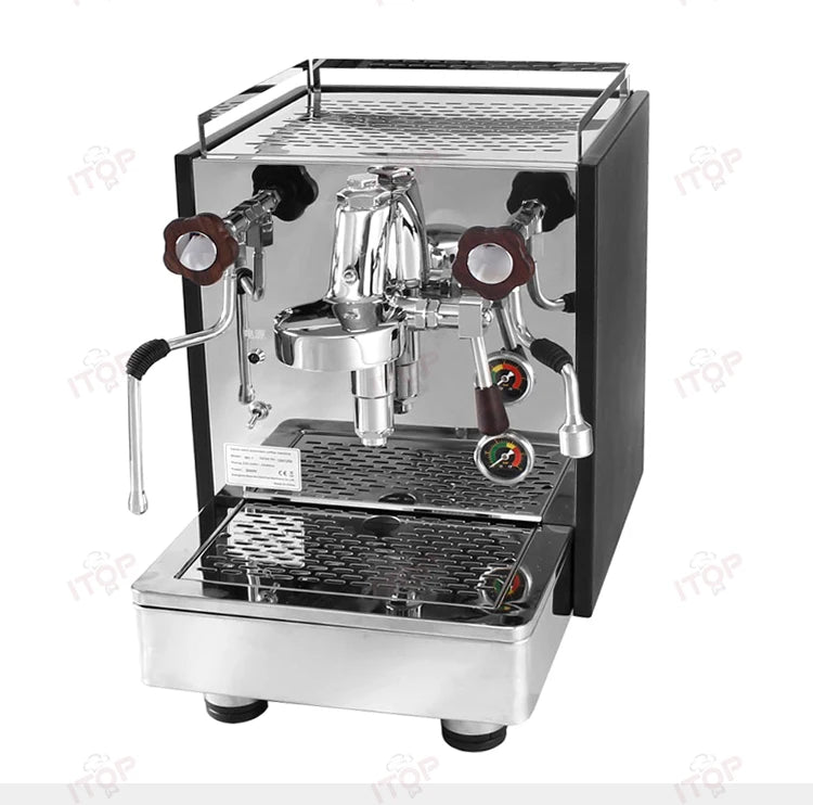 ITOP Coffee Machine Express Coffee Maker E61 Brewing Double Boiler Rotary Pump Copper Pipe 2000W N.W. 32kg 220-240V 50-60Hz