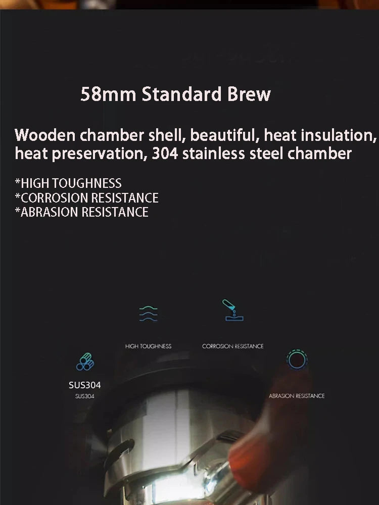 ITOP Pneumatic Coffee Machine 58mm Camping Espresso Coffee Maker With Flow Control Value Pre-brewing Function