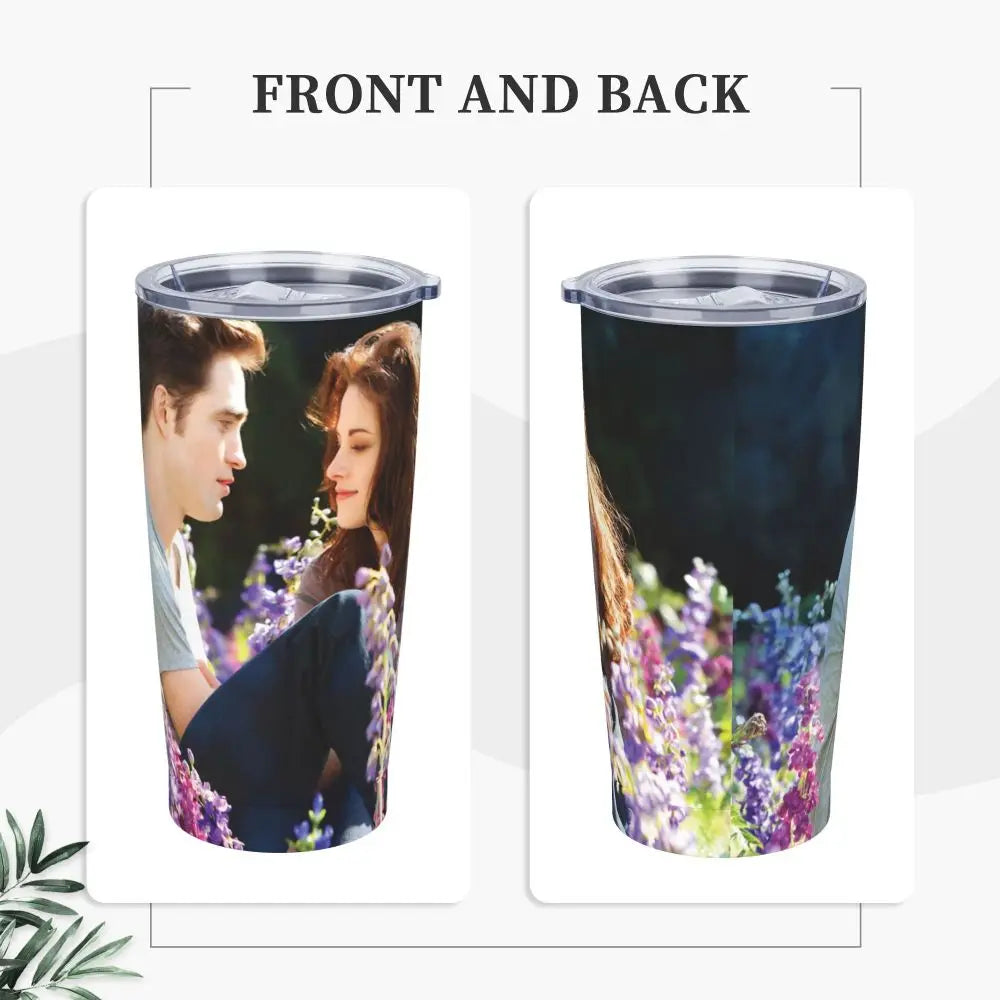 The Twilight Saga Movie Insulated Tumbler with Straws Stainless Steel Thermal Mug Outdoor Travel Thermos Bottle Cup