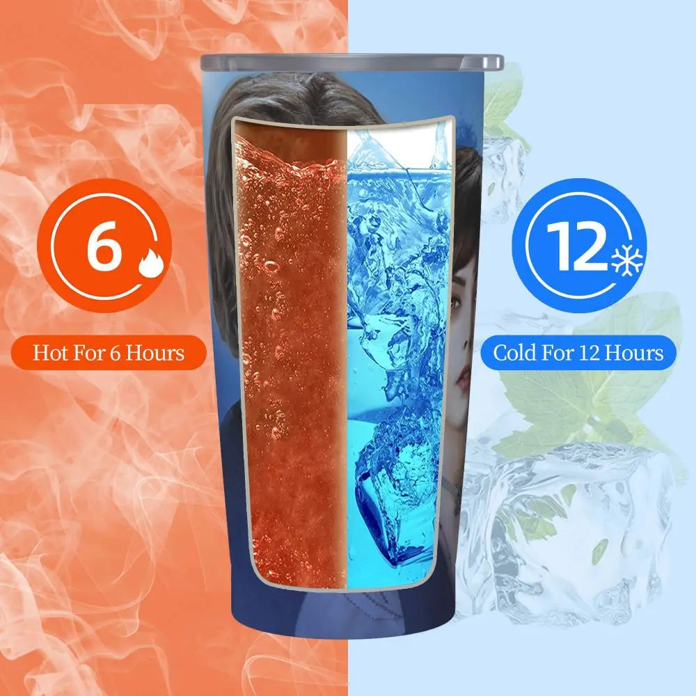 The Twilight Saga Movie Insulated Tumbler with Straws Stainless Steel Thermal Mug Outdoor Travel Thermos Bottle Cup