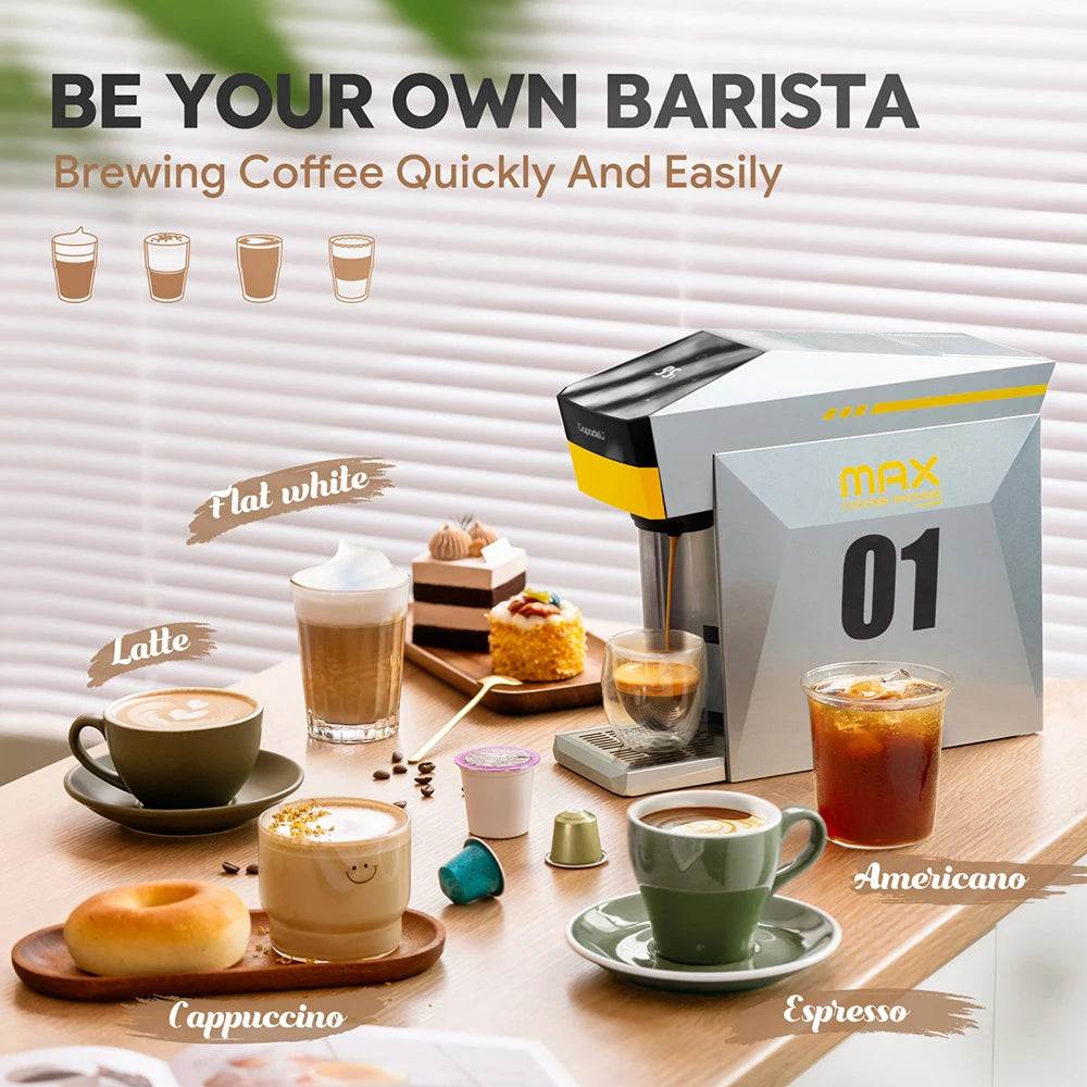 multi capsule espresso machine 19Bar Coffee machine 4IN1  Pod coffee machine DG NS k-cup Powder