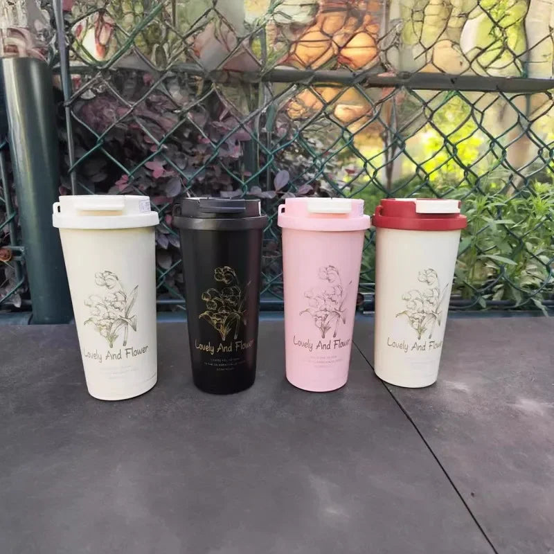 Coffee Tumbler  Double Wall Stainless Steel Insulated Travel Mug for Hot  Cold Drinks Sleek Design  Portable Outdoor Cup
