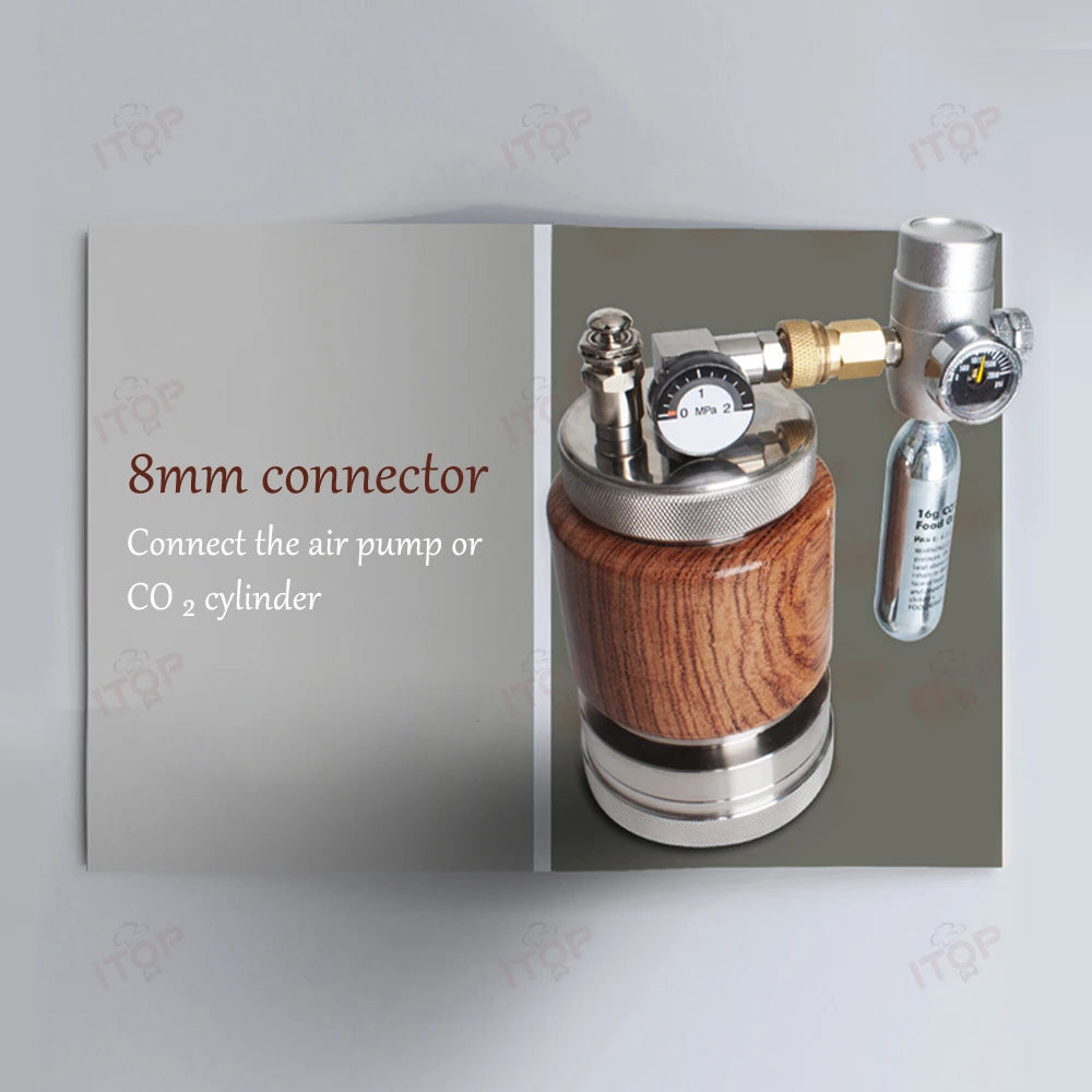 ITOP Pneumatic Coffee Machine 58mm Camping Espresso Coffee Maker With Flow Control Value Pre-brewing Function