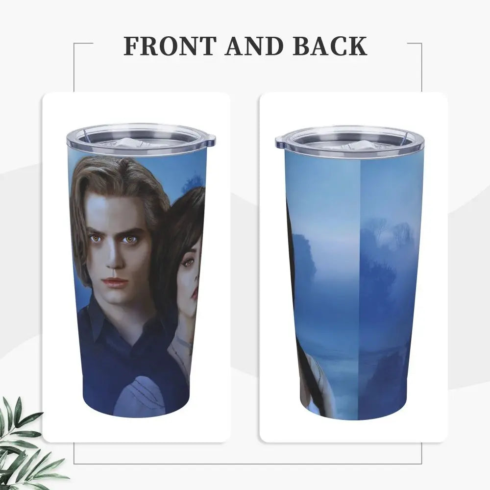 The Twilight Saga Movie Insulated Tumbler with Straws Stainless Steel Thermal Mug Outdoor Travel Thermos Bottle Cup