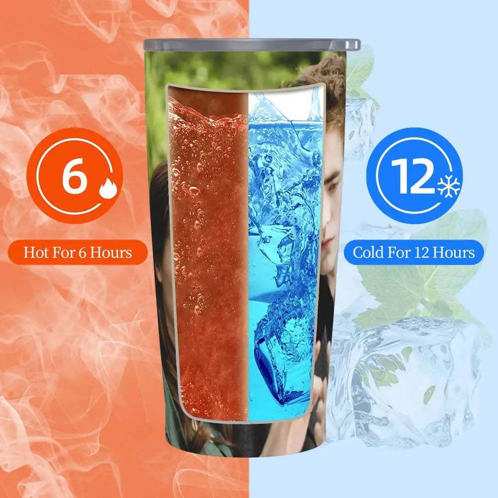 The Twilight Saga Movie Insulated Tumbler with Straws Stainless Steel Thermal Mug Outdoor Travel Thermos Bottle Cup