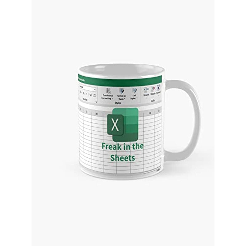 Tumbler Freak In The Sheets Excel Spreadsheet Mug Funny Gifts for Women Men Accountant Mug, Birthday Cup 11 Oz