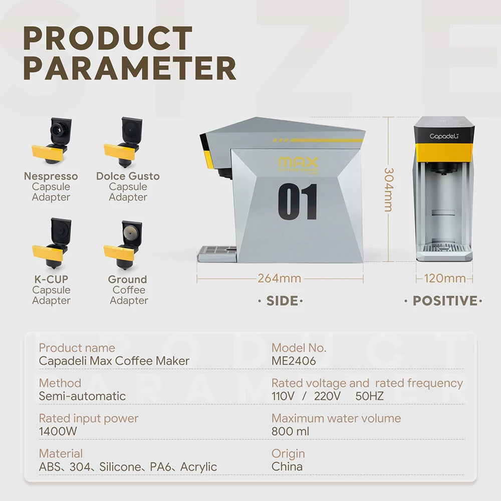 multi capsule espresso machine 19Bar Coffee machine 4IN1  Pod coffee machine DG NS k-cup Powder