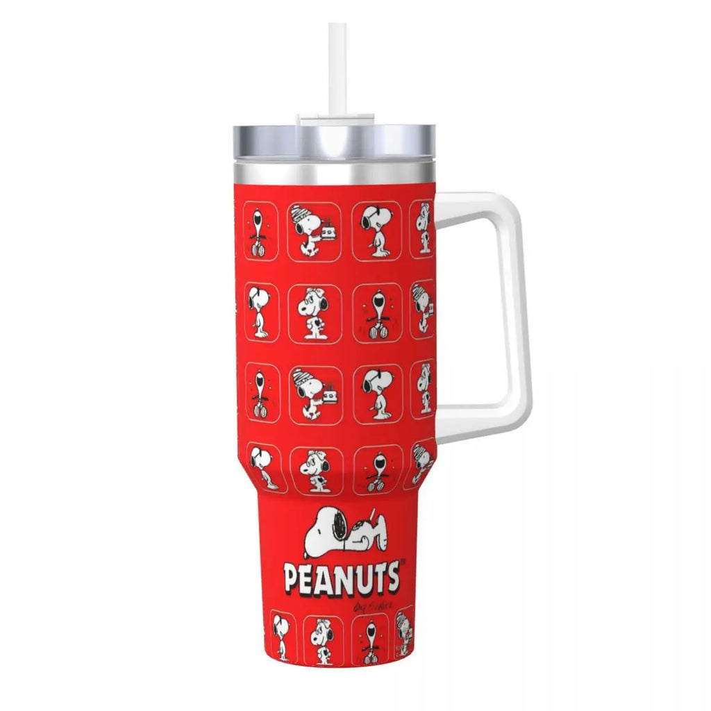 Tumbler Hot Drinks Water Bottle Portable Stainless Steel Coffee Mug A Peanuts Graphic Travel Mugs Cup
