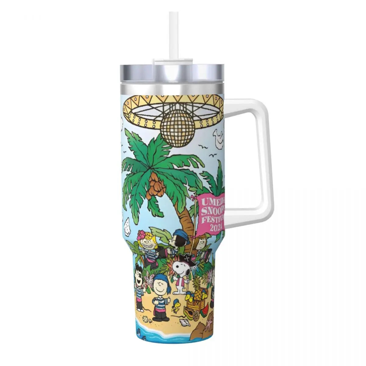 Tumbler Hot Drinks Water Bottle Portable Stainless Steel Coffee Mug A Peanuts Graphic Travel Mugs Cup