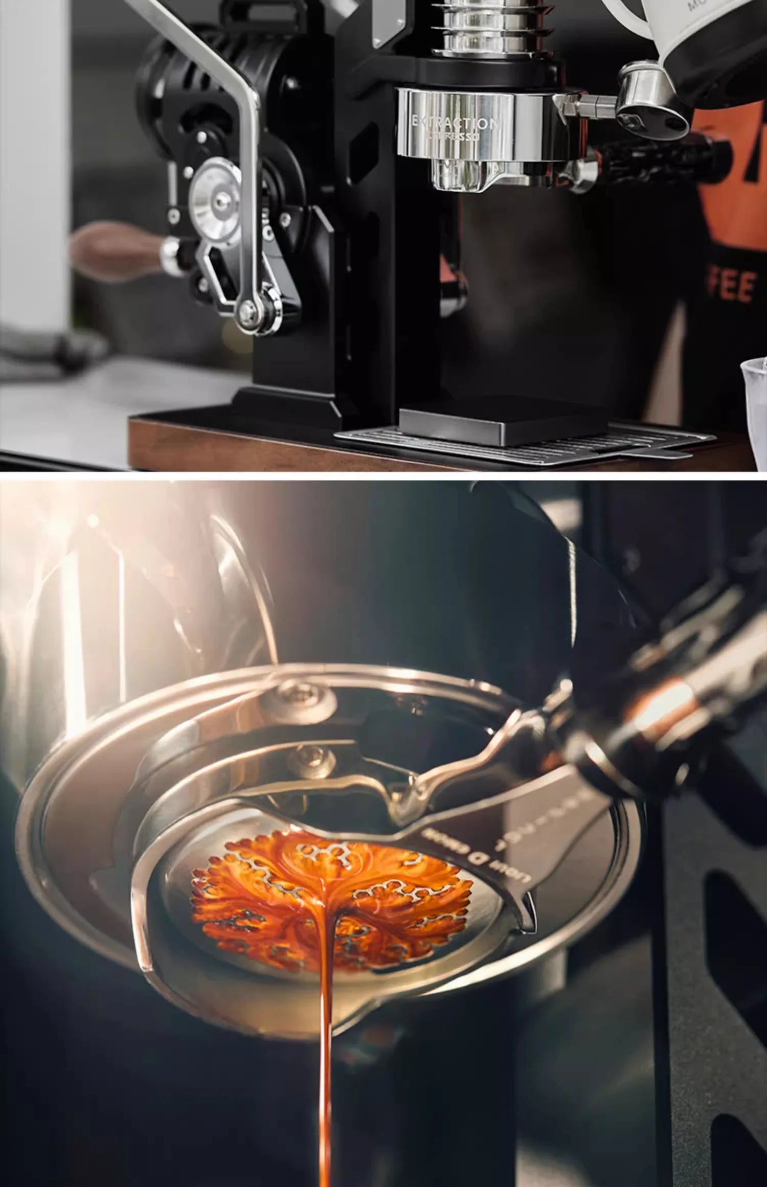 Semi-automatic E61 Mach Coffee Machine Fully Mechanical Concentration Pressure Transformation Extraction 58mm