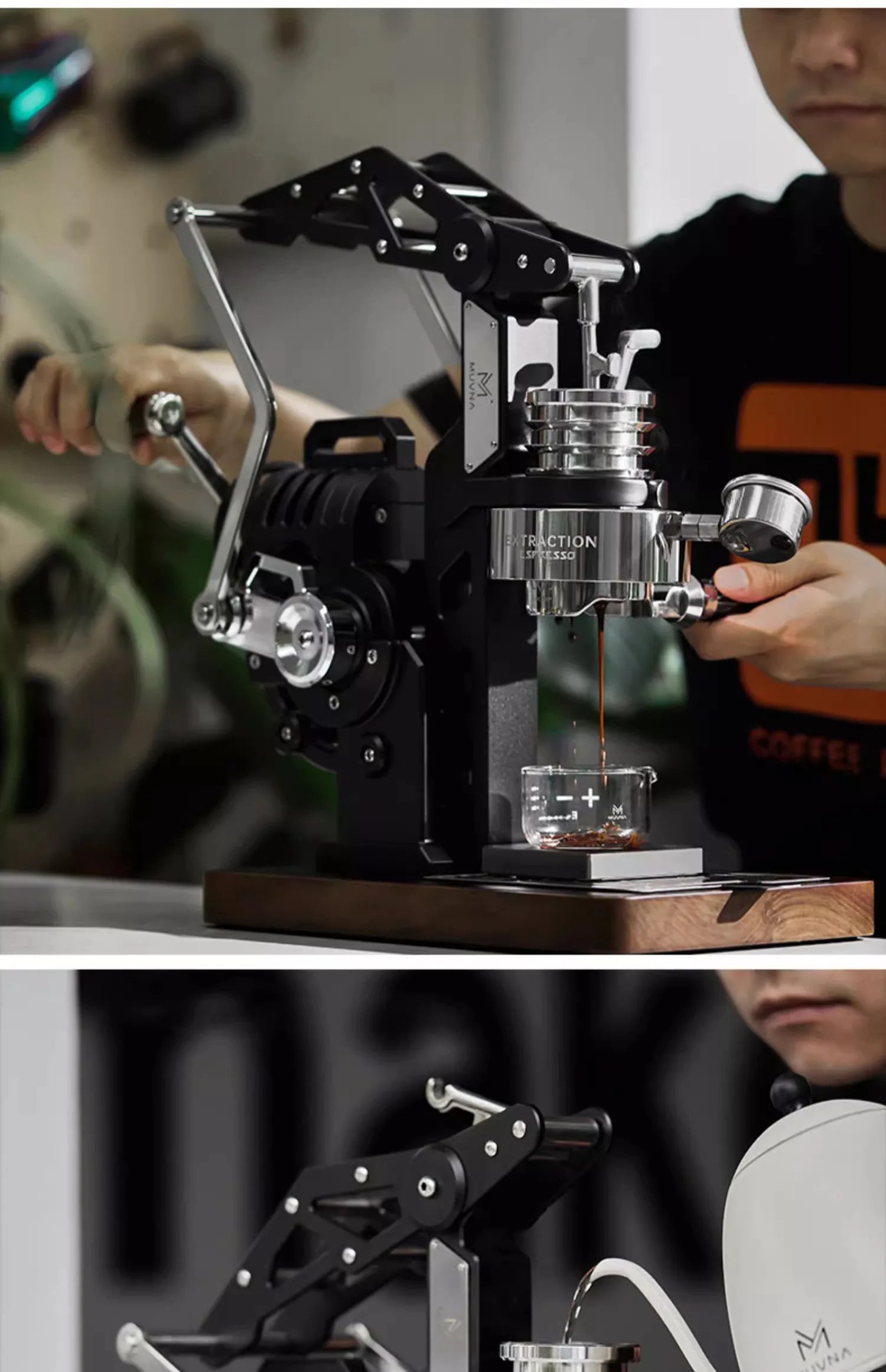 Semi-automatic E61 Mach Coffee Machine Fully Mechanical Concentration Pressure Transformation Extraction 58mm