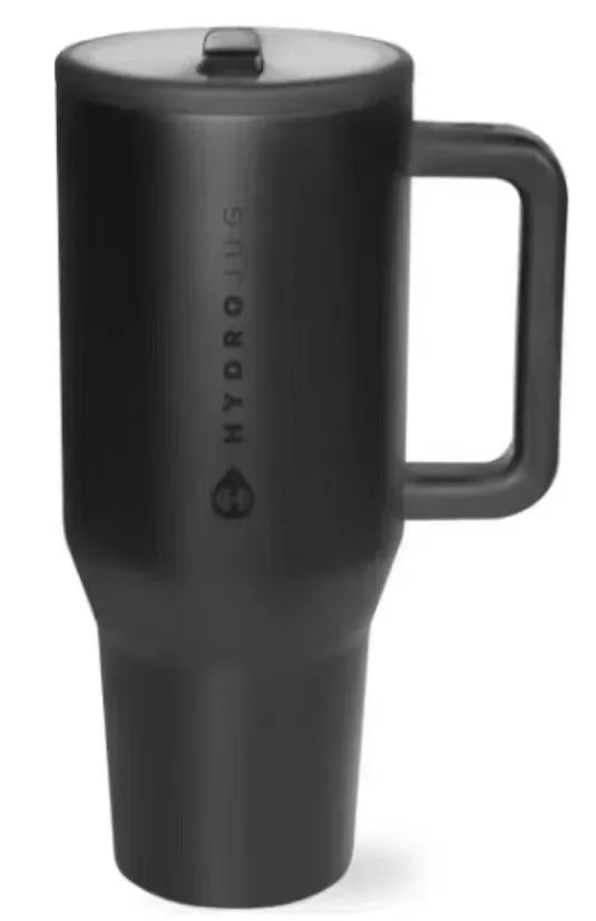 Tumbler Thermos with Handle and Simple Flip-top Straw Car Cup Holder Portable Leak-proof Vacuum Water Bottle 32 Oz