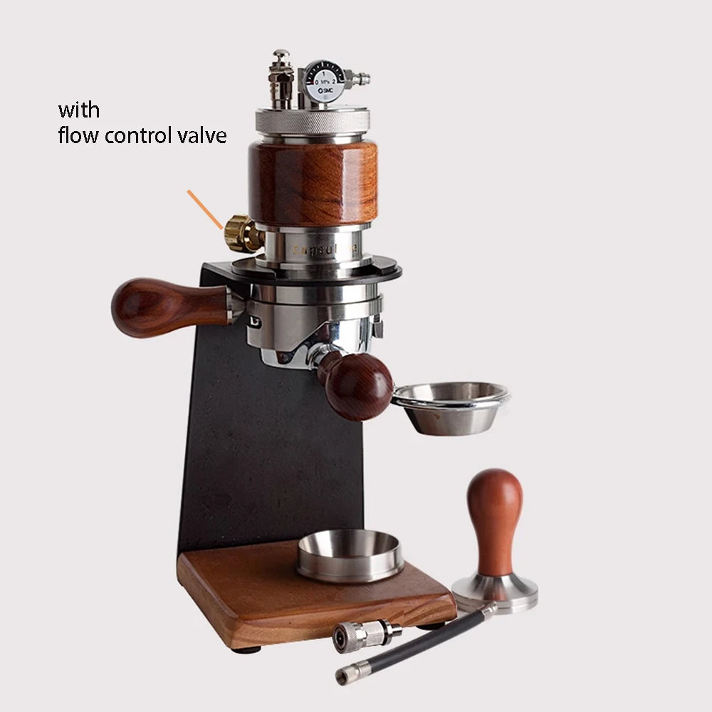 ITOP Pneumatic Coffee Machine 58mm Camping Espresso Coffee Maker With Flow Control Value Pre-brewing Function