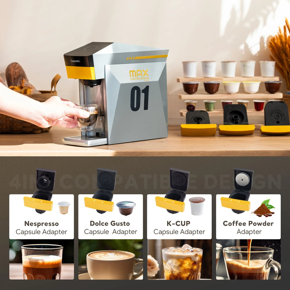 multi capsule espresso machine 19Bar Coffee machine 4IN1  Pod coffee machine DG NS k-cup Powder