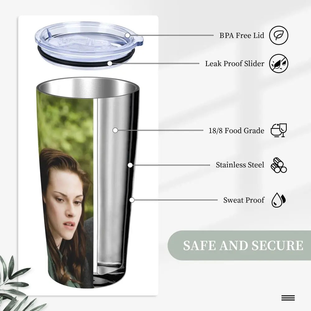 The Twilight Saga Movie Insulated Tumbler with Straws Stainless Steel Thermal Mug Outdoor Travel Thermos Bottle Cup