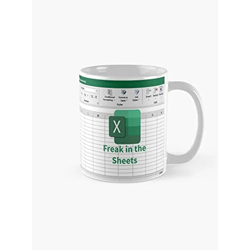 Tumbler Freak In The Sheets Excel Spreadsheet Mug Funny Gifts for Women Men Accountant Mug, Birthday Cup 11 Oz