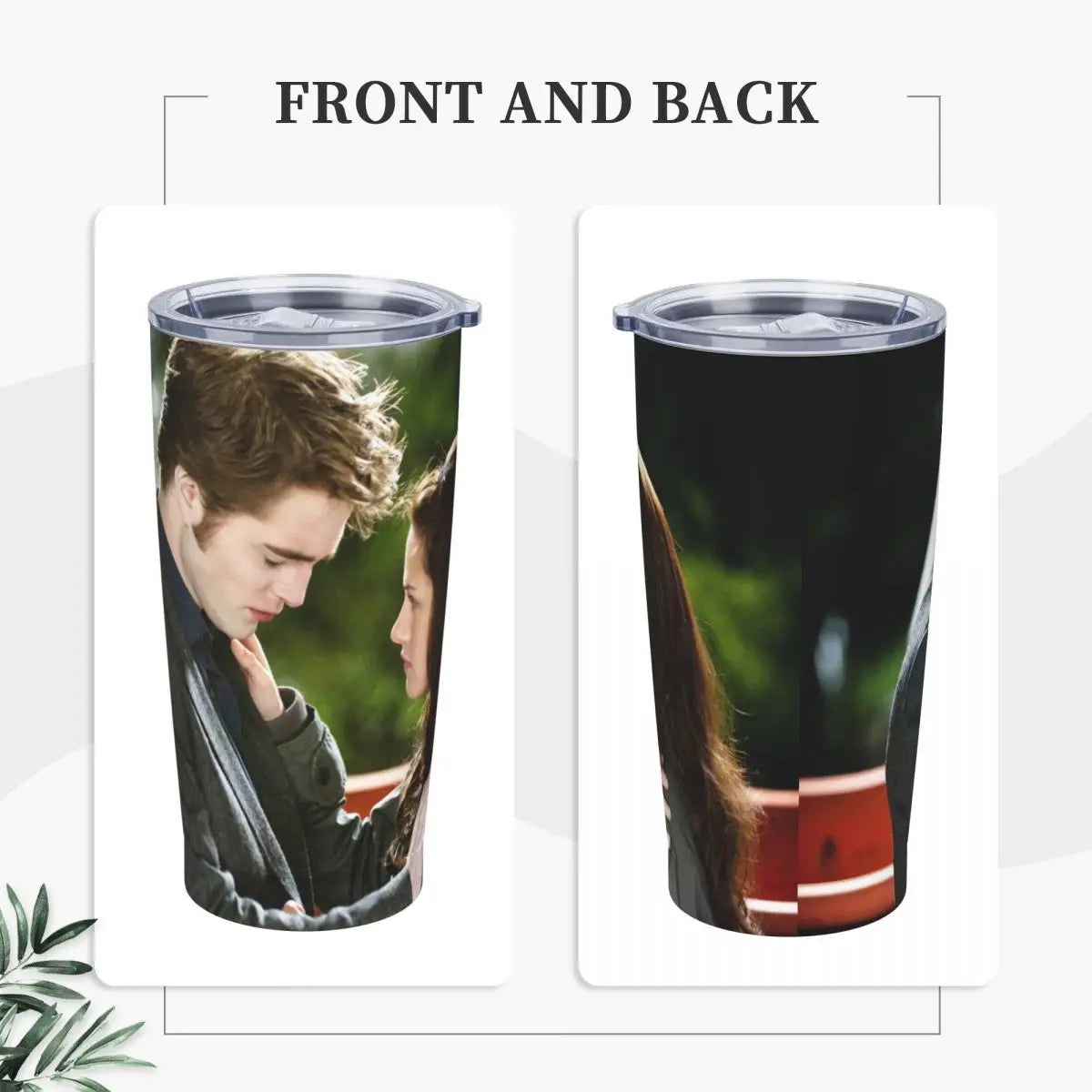 The Twilight Saga Movie Insulated Tumbler with Straws Stainless Steel Thermal Mug Outdoor Travel Thermos Bottle Cup