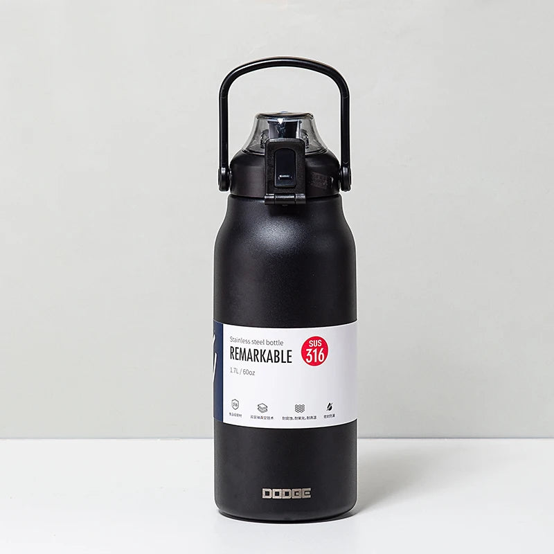 Tumbler Thermo Bottle Large Capacity With Straw Stainless Steel Thermal Water Bottle Cold and Hot Thermos Cup Vacuum Flask Gym