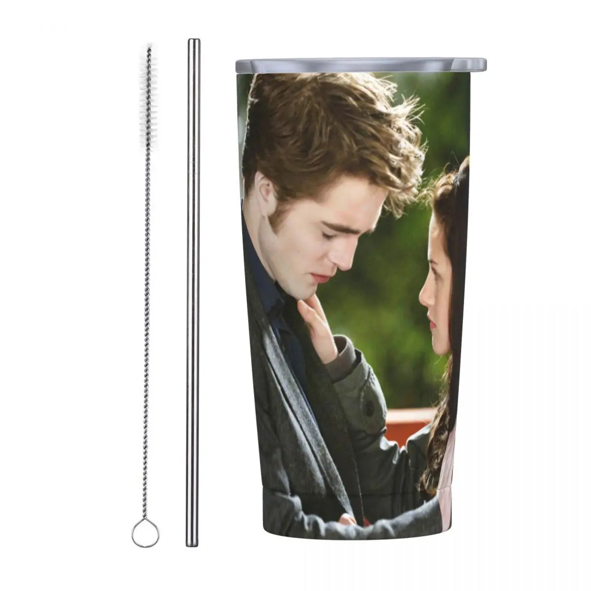 The Twilight Saga Movie Insulated Tumbler with Straws Stainless Steel Thermal Mug Outdoor Travel Thermos Bottle Cup