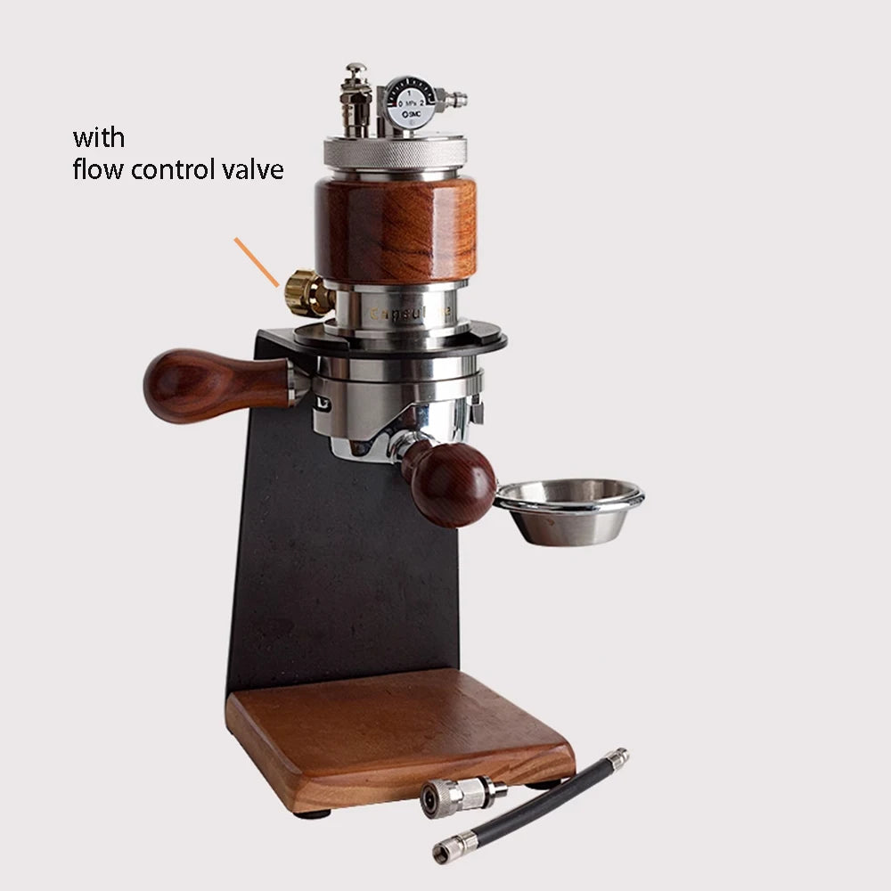 ITOP Pneumatic Coffee Machine 58mm Camping Espresso Coffee Maker With Flow Control Value Pre-brewing Function