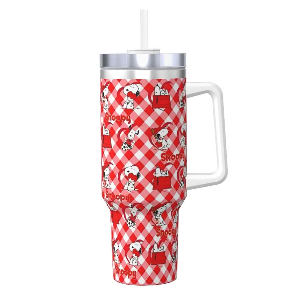 Tumbler Hot Drinks Water Bottle Portable Stainless Steel Coffee Mug A Peanuts Graphic Travel Mugs Cup
