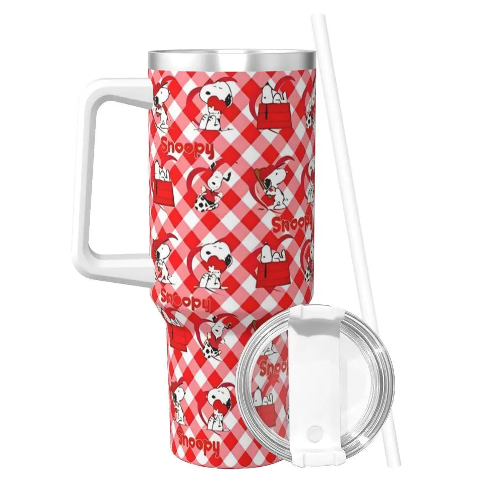Tumbler Hot Drinks Water Bottle Portable Stainless Steel Coffee Mug A Peanuts Graphic Travel Mugs Cup
