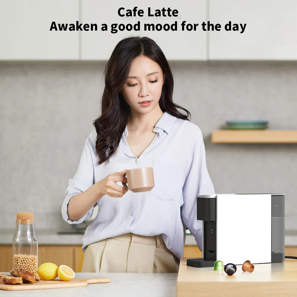 New Xiaomi Mijia Capsule Coffee Machine N1 Coffee Maker S1301 Small Size 10mins Automatic Shutdown Espresso Cafe Food Processor