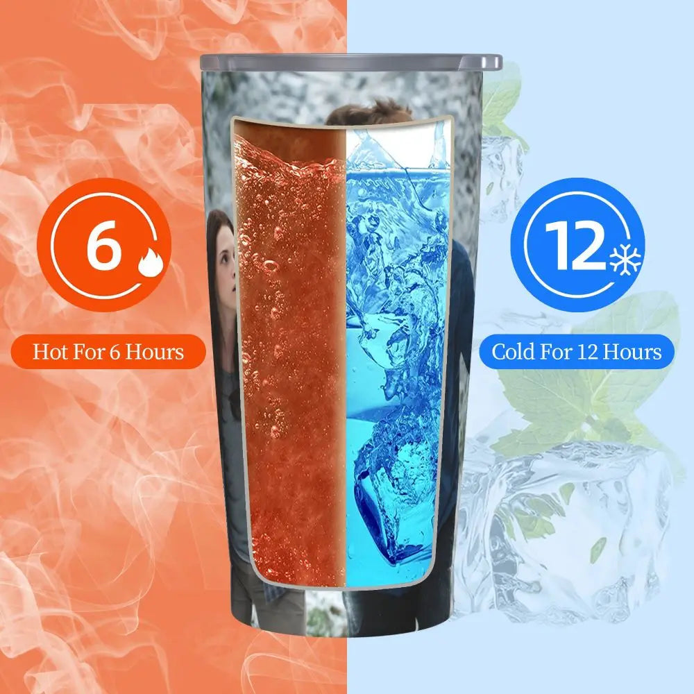 The Twilight Saga Movie Insulated Tumbler with Straws Stainless Steel Thermal Mug Outdoor Travel Thermos Bottle Cup