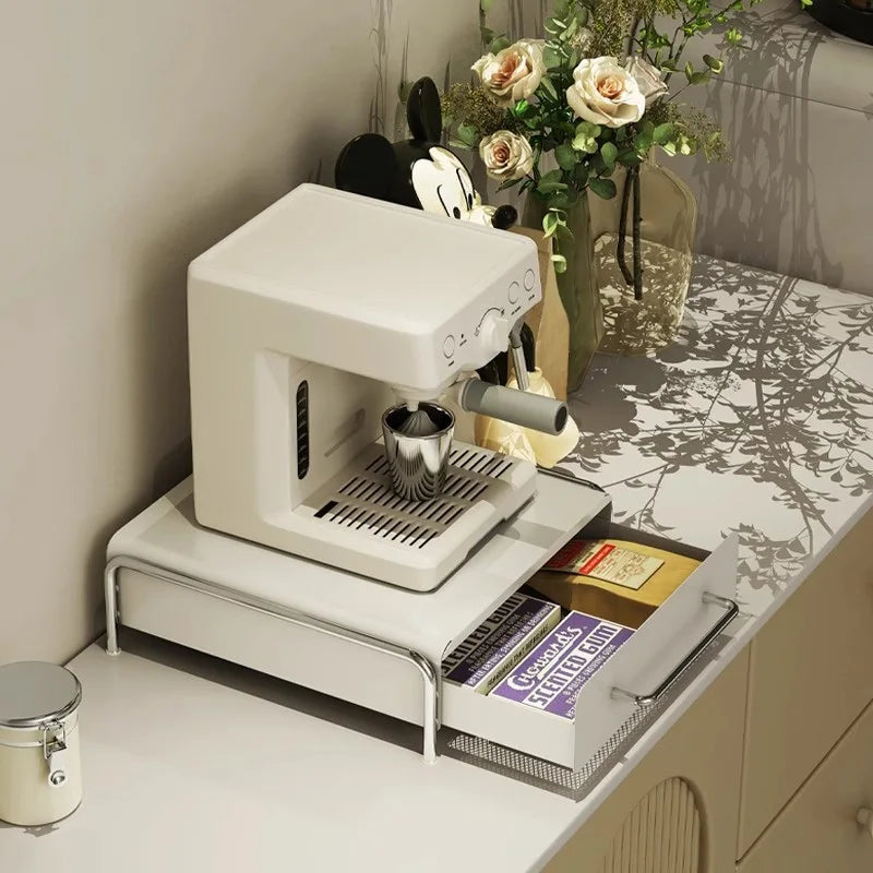 Coffee Organizer Coffee Machine Base Desktop Water Bar Countertop  Tea Bag Capsule Drawer Storage Shelf Cutlery Storage Cabinet