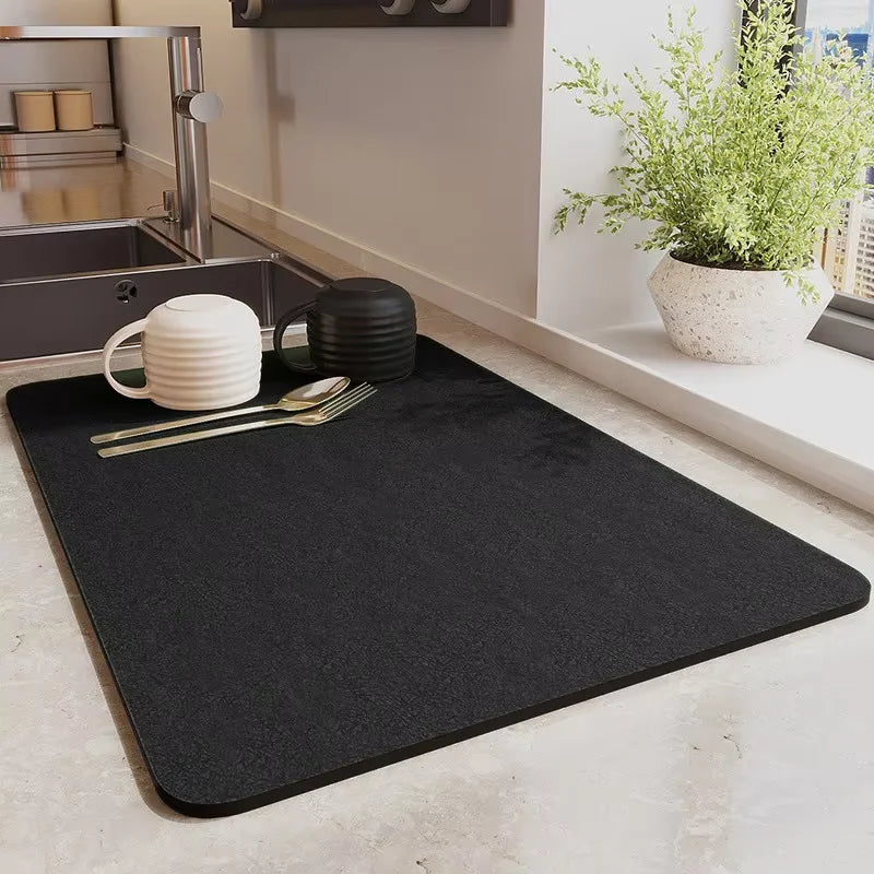 Coffee Mat - Coffee Bar Mat for Countertops | Coffee Bar Accessories Fit Under Coffee Maker Machine | Absorbent Hide Stain Rubbe