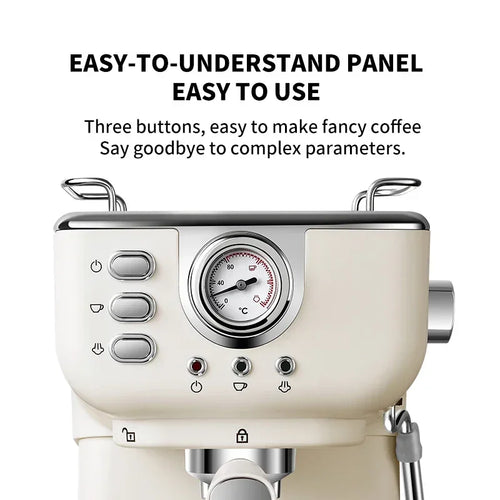 20 Bar Electric Coffee Machine Italian Semi-automatic Professional Expresso Coffee Maker Office Small Coffee Machines 220V