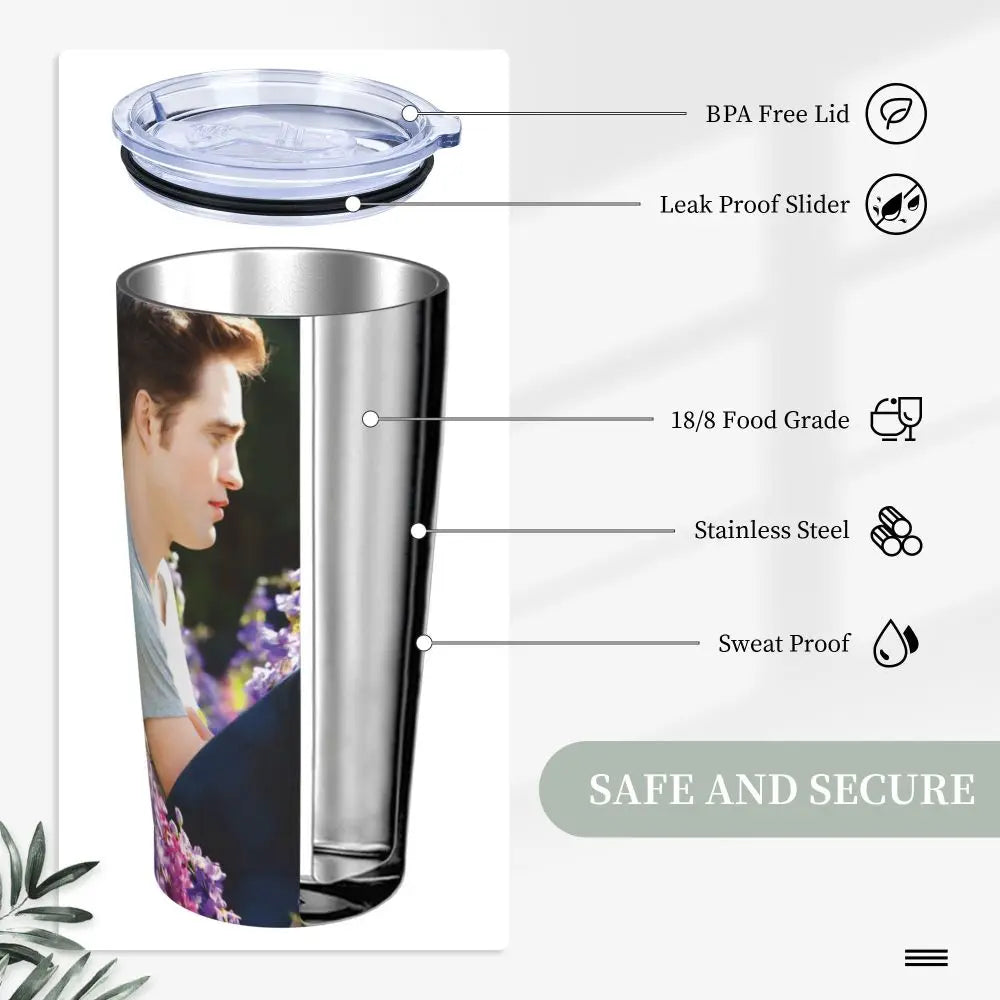 The Twilight Saga Movie Insulated Tumbler with Straws Stainless Steel Thermal Mug Outdoor Travel Thermos Bottle Cup