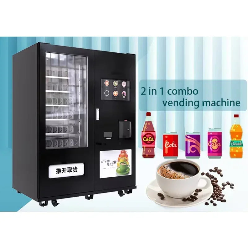 Automatic Coffee Vending Machine MDB System Integrated Drink & Snack Commercial Use Built-in Grinder Touchscreen Office/Retail