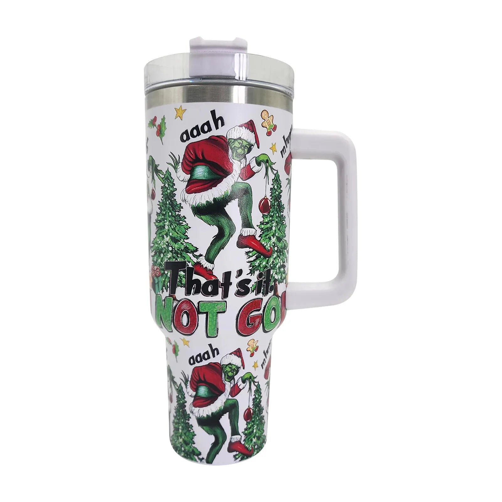 Christmas Tumbler 40 Oz Merry Christmas Tumbler With Handle And Straw 40oz Tumbler Maintains Cold Heat And Ice For Hours