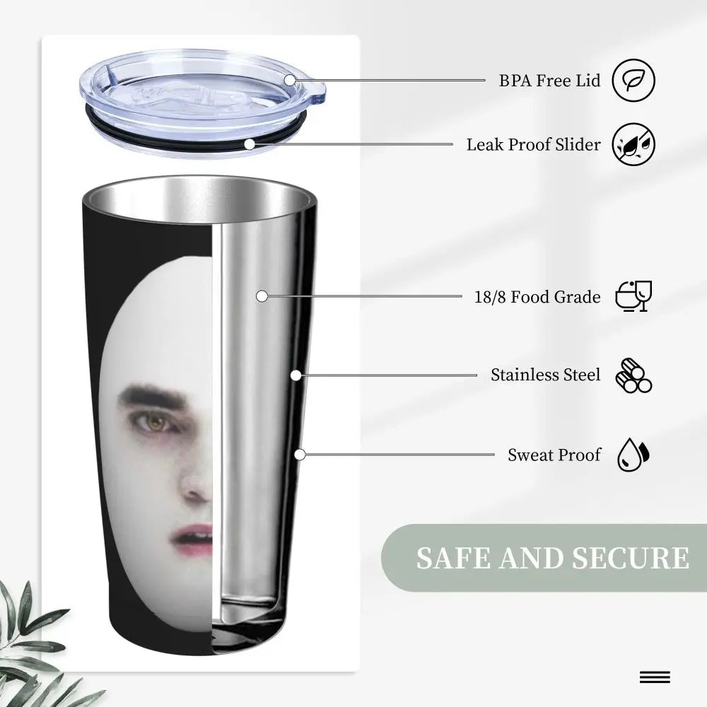 The Twilight Saga Movie Insulated Tumbler with Straws Stainless Steel Thermal Mug Outdoor Travel Thermos Bottle Cup